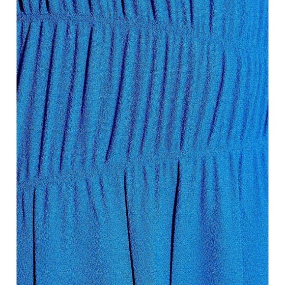 NWT Helmut Lang Nubby Viscose Ruched Icy Blue Women Size 2 Loose Fit Gypsy Skirt - Picture 8 of 9